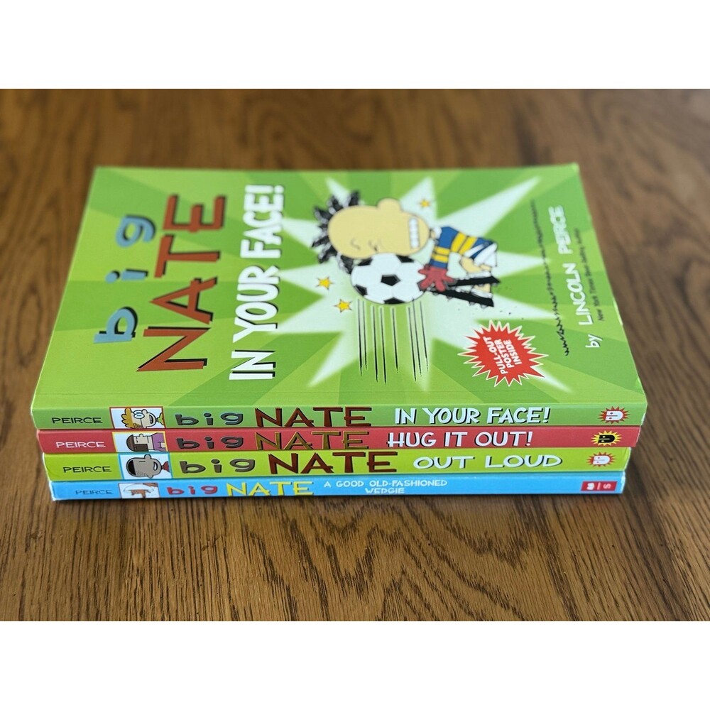 BIG NATE~(Huge Lot) 4 Paperback Books By Lincoln Peirce, Kids Graphic Novel Read